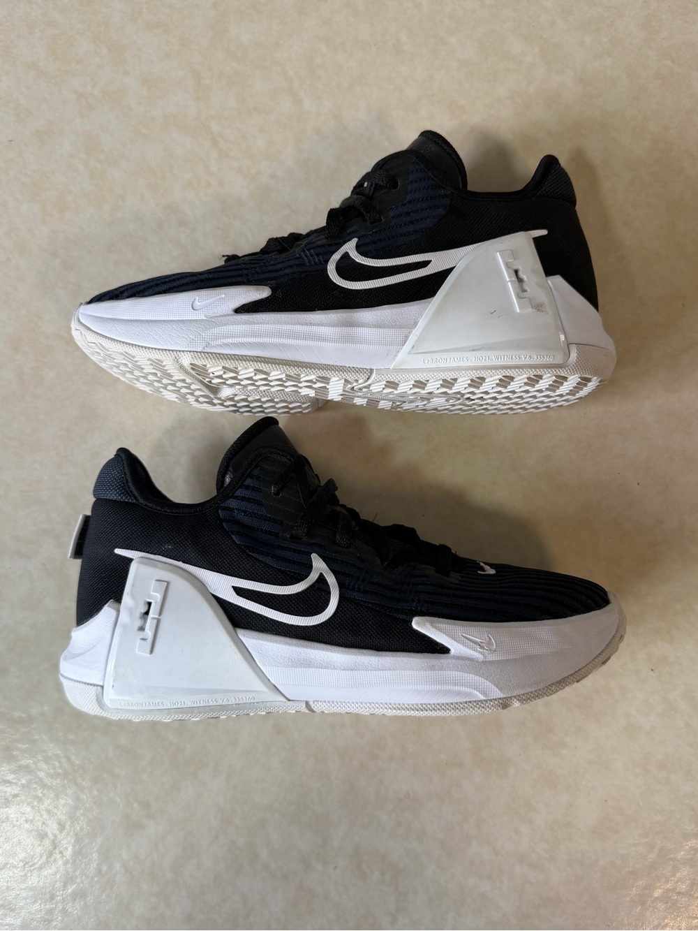 Nike Black and White Kids' Basketball Sneakers